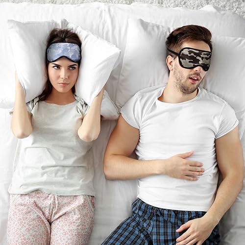 Miniatura 5 de JenPen 6 piezas de antifaz de satén suave para dormir, material de satén cómodo con correas elásticas para bloquear la luz para hombres y mujeres, 6