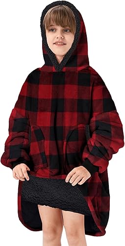 Zando Manta con capucha 2024, manta para niños y adultos, regalo cómoda, sudadera con capucha de gran tamaño, forro polar Sherpa