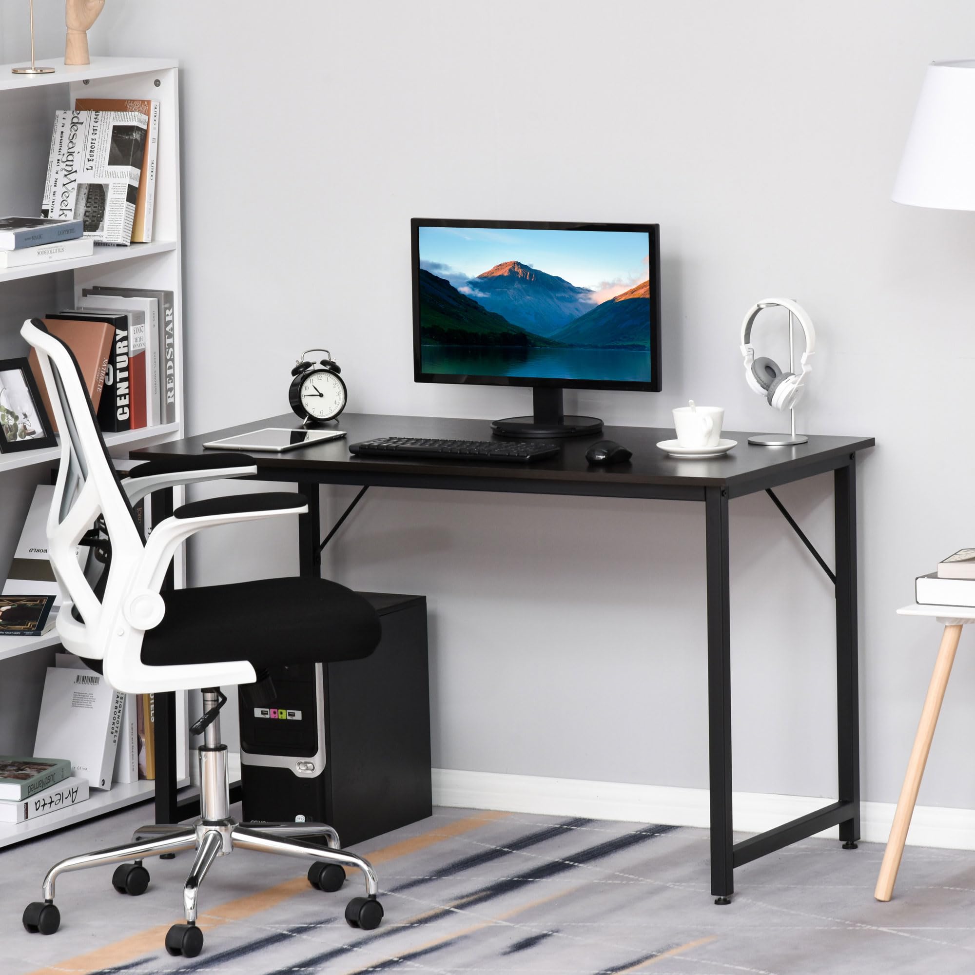 HOMCOM Escritorio para Hogar Oficina con Pies Ajustables de 120x60x73cm