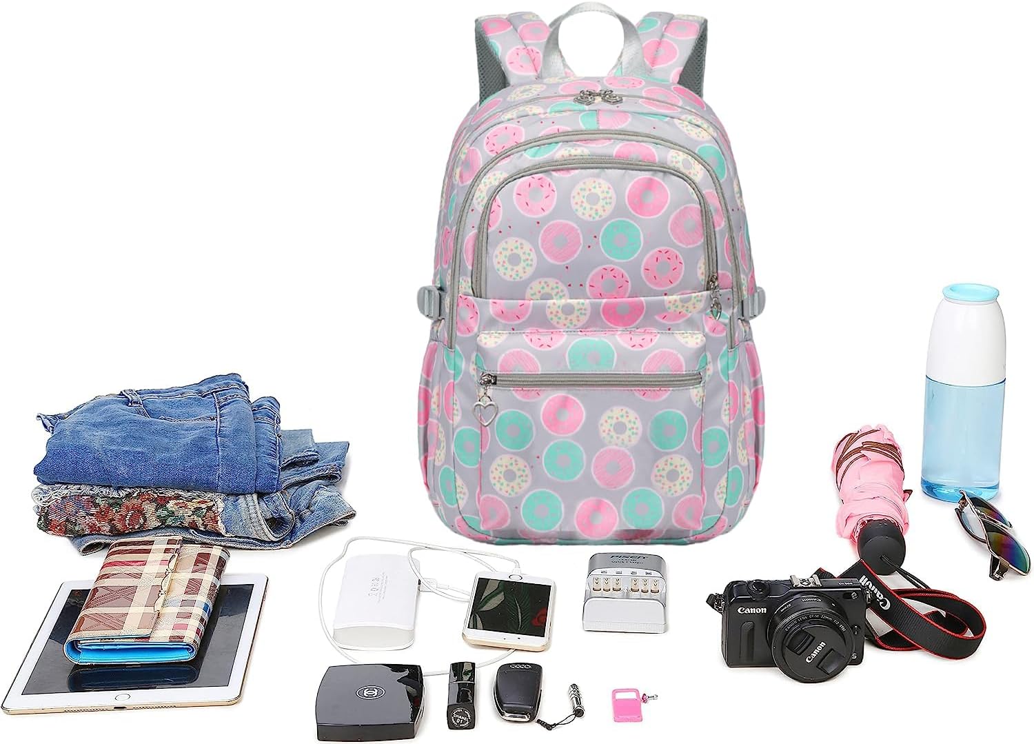 Joyfulife Teen Girls School Backpack Kids Bookbag Set with Lunch Box Pencil Case Travel Laptop Backpack Casual Daypacks - Image 3