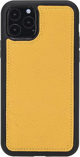 Vista 13 de Venito Lucca - Funda de piel compatible con iPhone 11 Pro (5.8 pulgadas), extra segura, con cubierta trasera acolchada, color negro rústico Negro