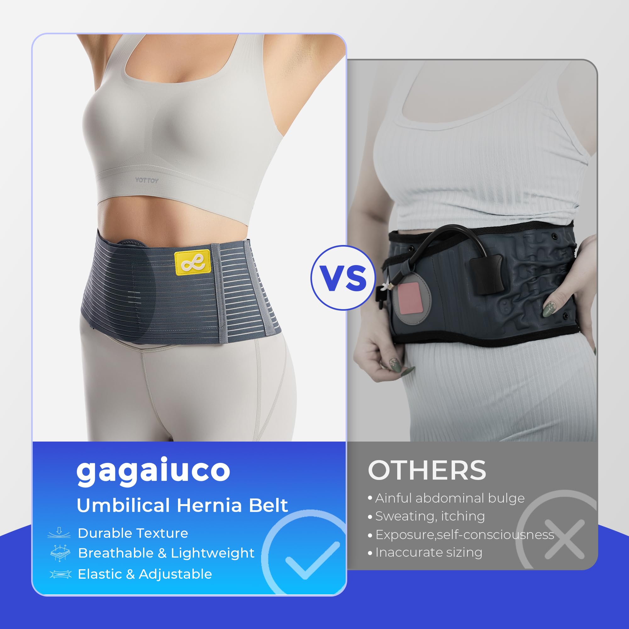 Ceinture hernie ombilicale. Ceinture abdominale medicale pour hernie ombilicale. Gaine abdominale orthopédique avec soutien ombilical(L/XL)