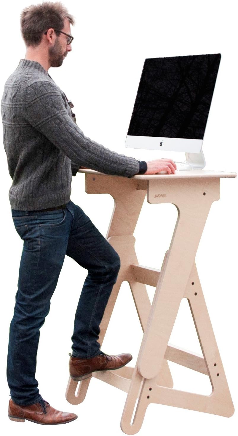 Adjustable Height Stand Up Desk, Wood Standing Desk for Office and Home, Ergonomic Stand Up Desk, Laptop Stand by JASWIG