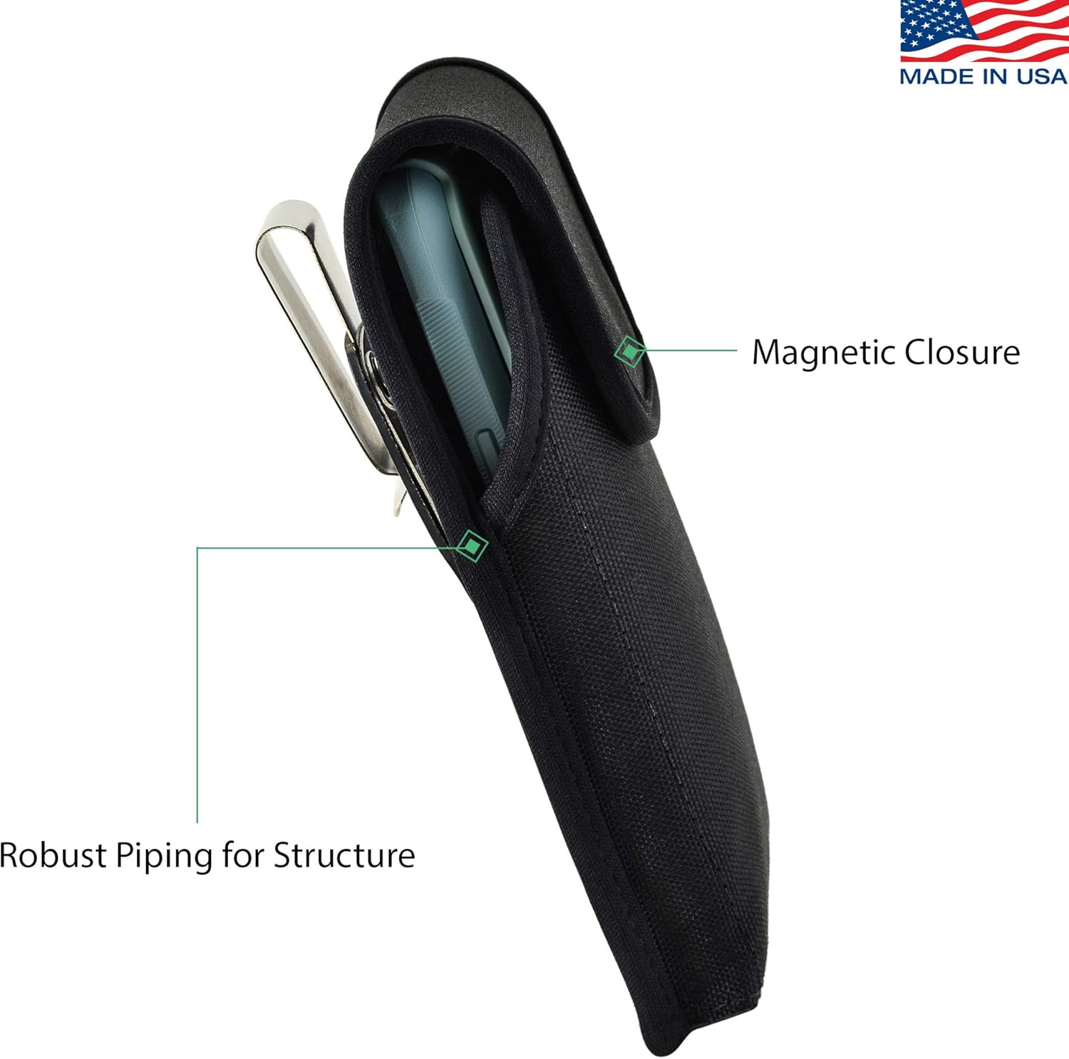 Turtleback Belt Clip Case Made for Samsung Galaxy S9 with OB Commuter case Black Vertical Holster Nylon Pouch with Heavy Duty Rotating Belt Clip