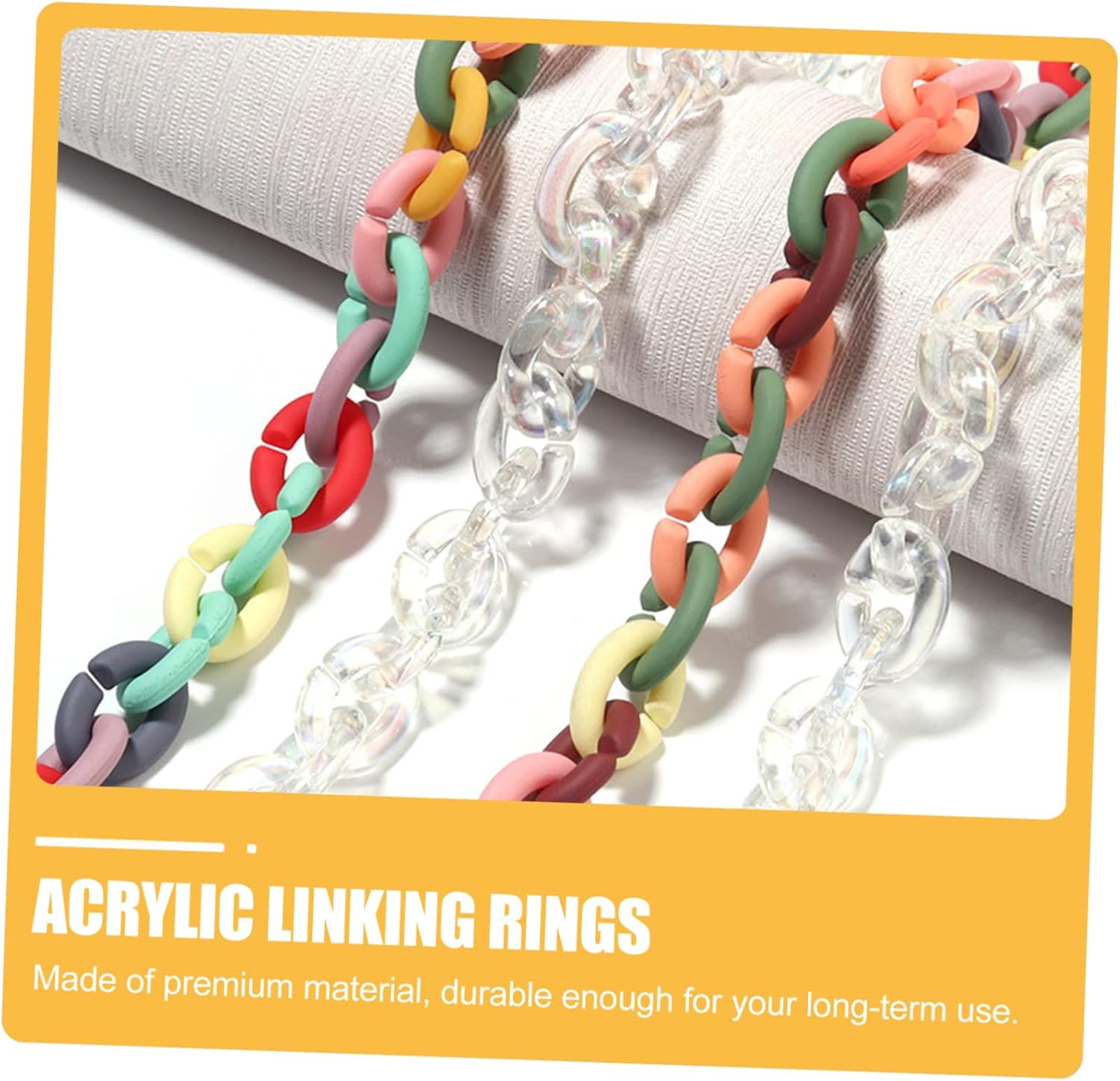 STOBOK 200pcs Acrylic Connector Rings DIY Jewelry Making Keychain Rings Bulk Jump Jewelry Links Connectors