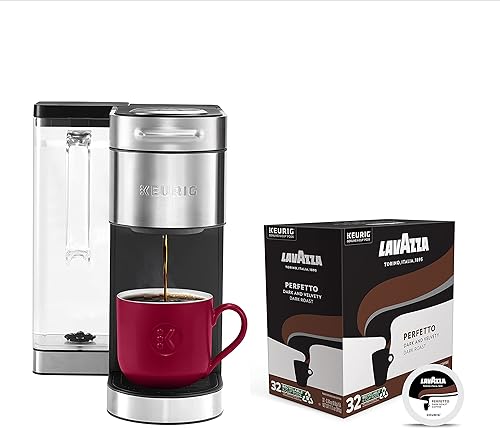 Keurig K-Supreme Plus - Cafetera individual con Lavazza Perfetto, cápsulas de café de tostado oscuro, 32 cápsulas K-Cup K-Cup