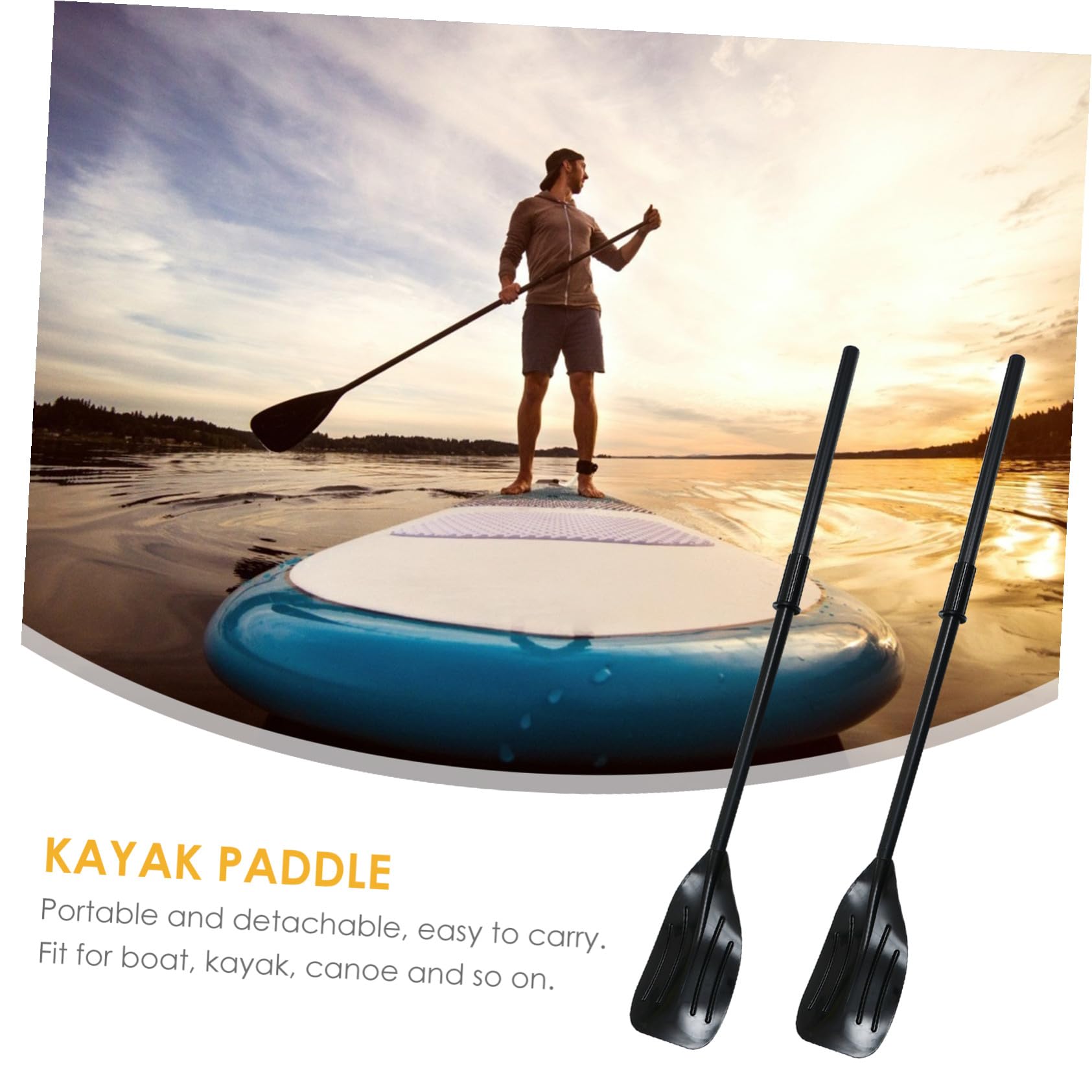 2 Stück Teiliges PVC Kanu Paddel Set Abnehmbar Robustes Kunststoff ruder für Schlauchboot und Kajak Langlebig Ergonomisch Geeignet für Wassersport und Angeln