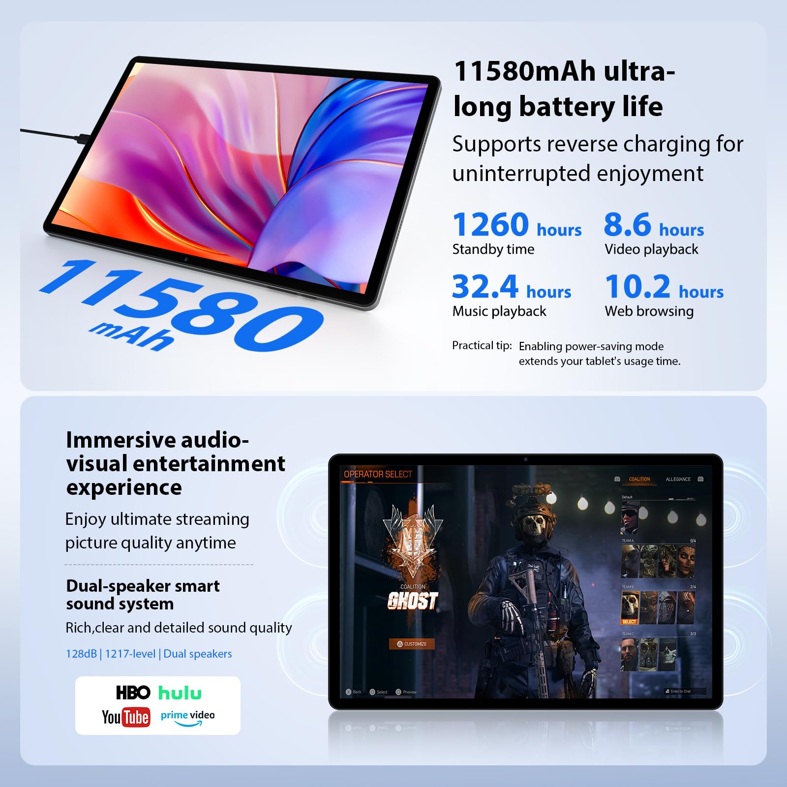 Tablet 13 Pulgadas Android 15 Tableta con 4G LTE/5G WiFi,2960x1848 FHD+,36GB RAM+512GB ROM+1TB,11580mAh,13MP+8MP,Bluetooth 5.0, GPS, Pantalla Dividida, Face ID,Tableta con Teclado,Gris