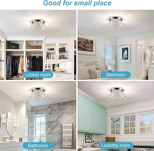 Miniatura 5 de Lámpara de techo moderna de cristal de cristal, lámpara de techo empotrada, lámpara LED para comedor, dormitorio, sala de estar, armario, entrada,