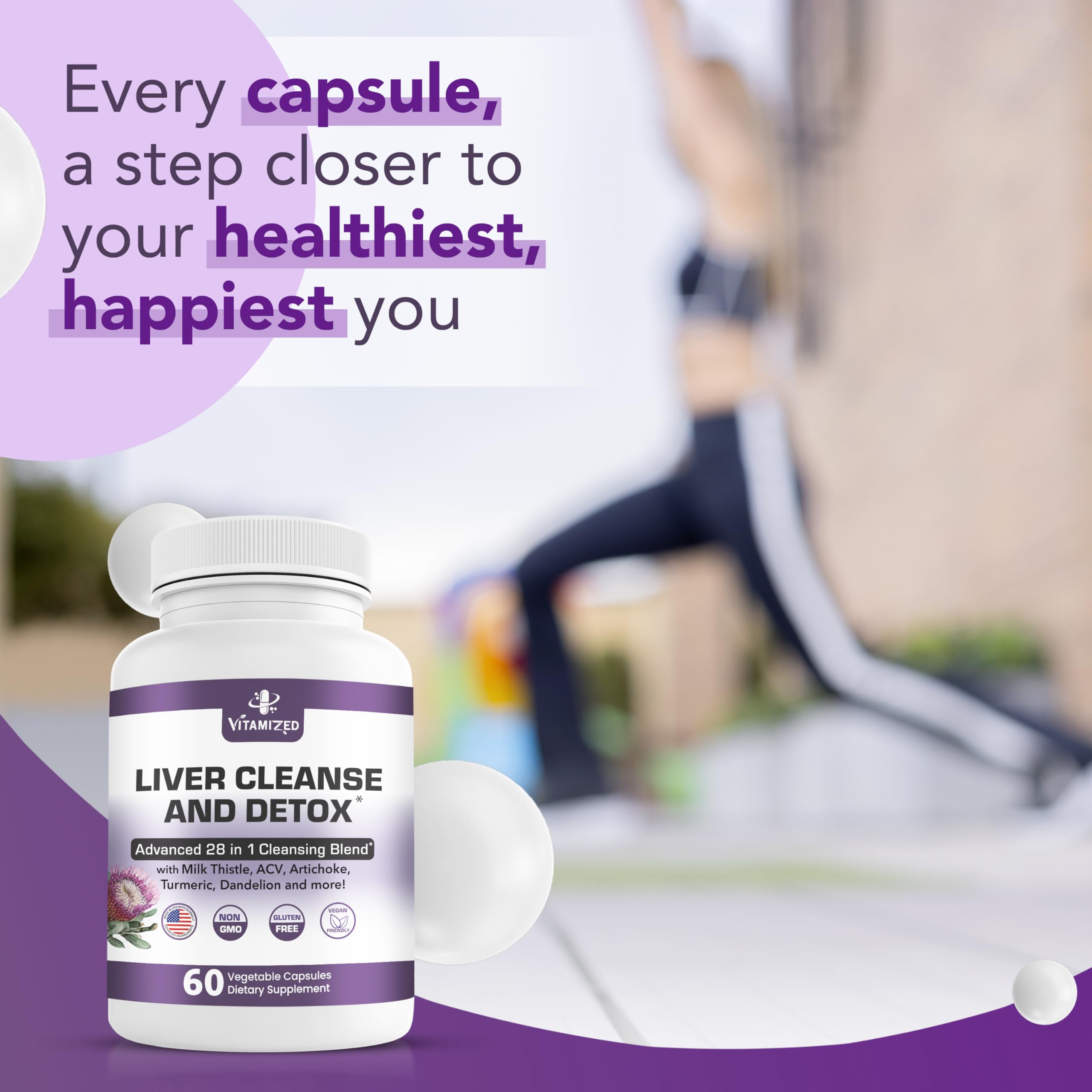 Liver Cleanse Detox & Repair Fatty Liver Supplements 28-in-1 - 60 count — Amazon image 7