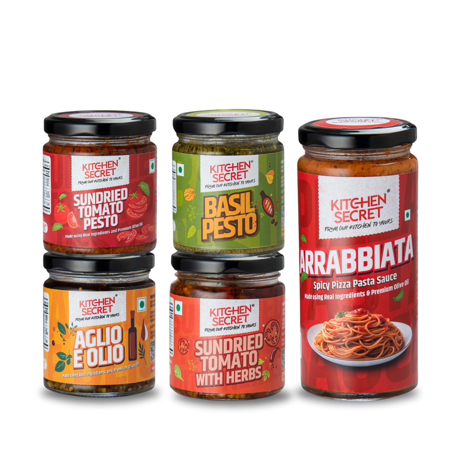 Kitchen Secret Italian Combo- 5 flavours for Pastas, Sandwiches, Pizzas, Wraps, No Preservatives, Made with Fresh ingredients, Gourmet Flavor, Quality Ingredients, Versatile Use (B0DGJ2KD7S) Amazon Price History, Amazon Price Tracker