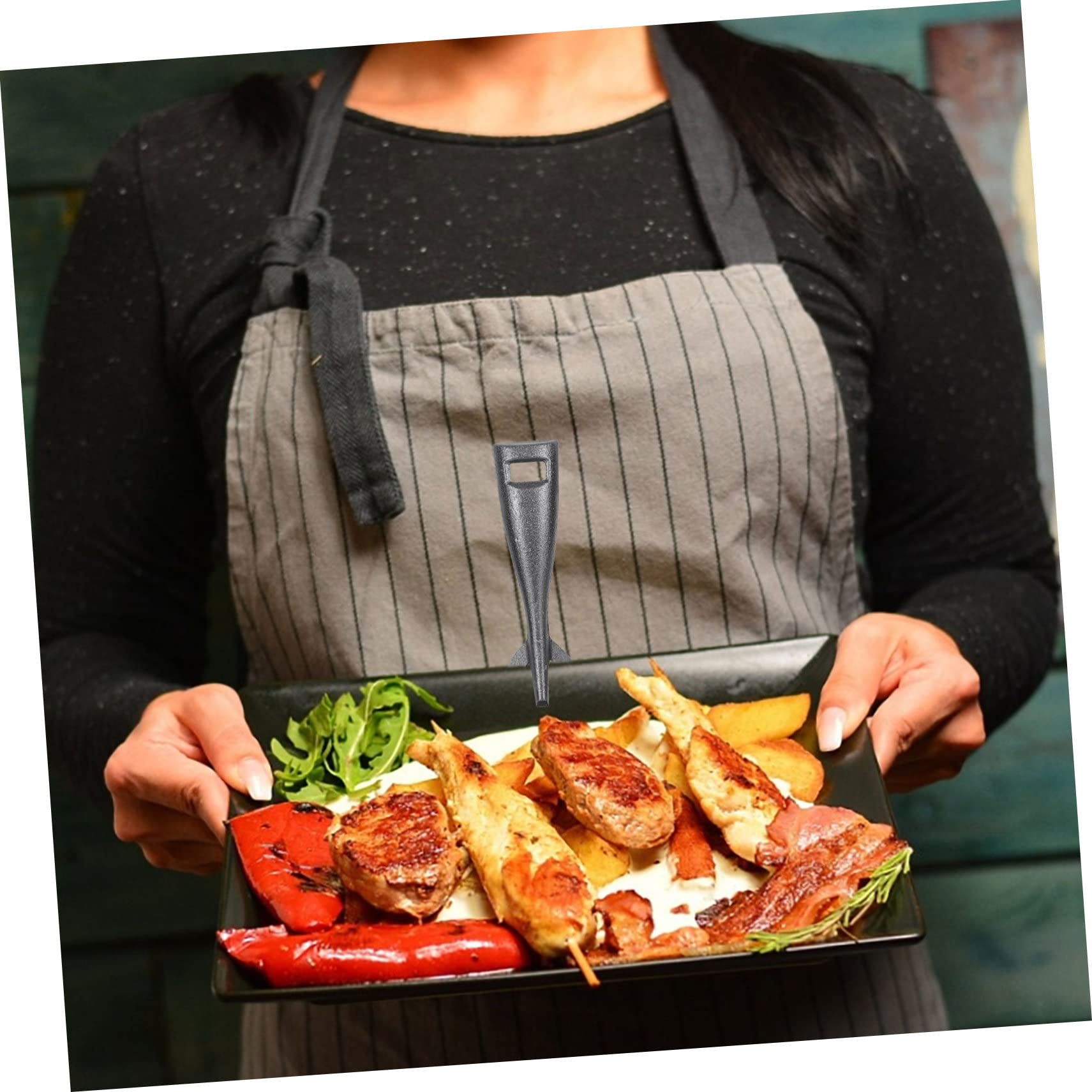 Toddmomy 3 Piezas Bistec Plato Tenedor Asadera Para Horno Pinza De