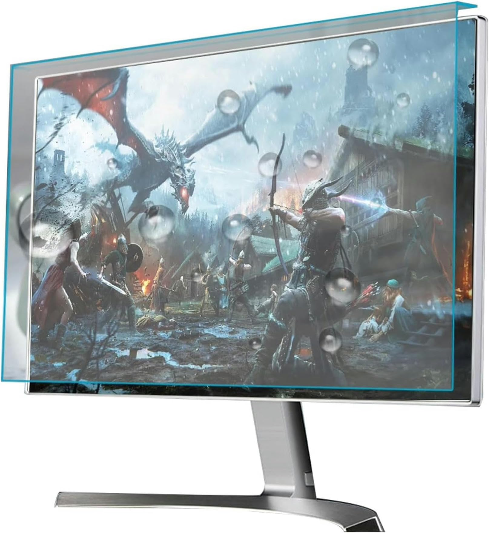 Filtre de moniteur anti-lumière bleue 20-27 pouces : réduit la fatigue visuelle des gamers.