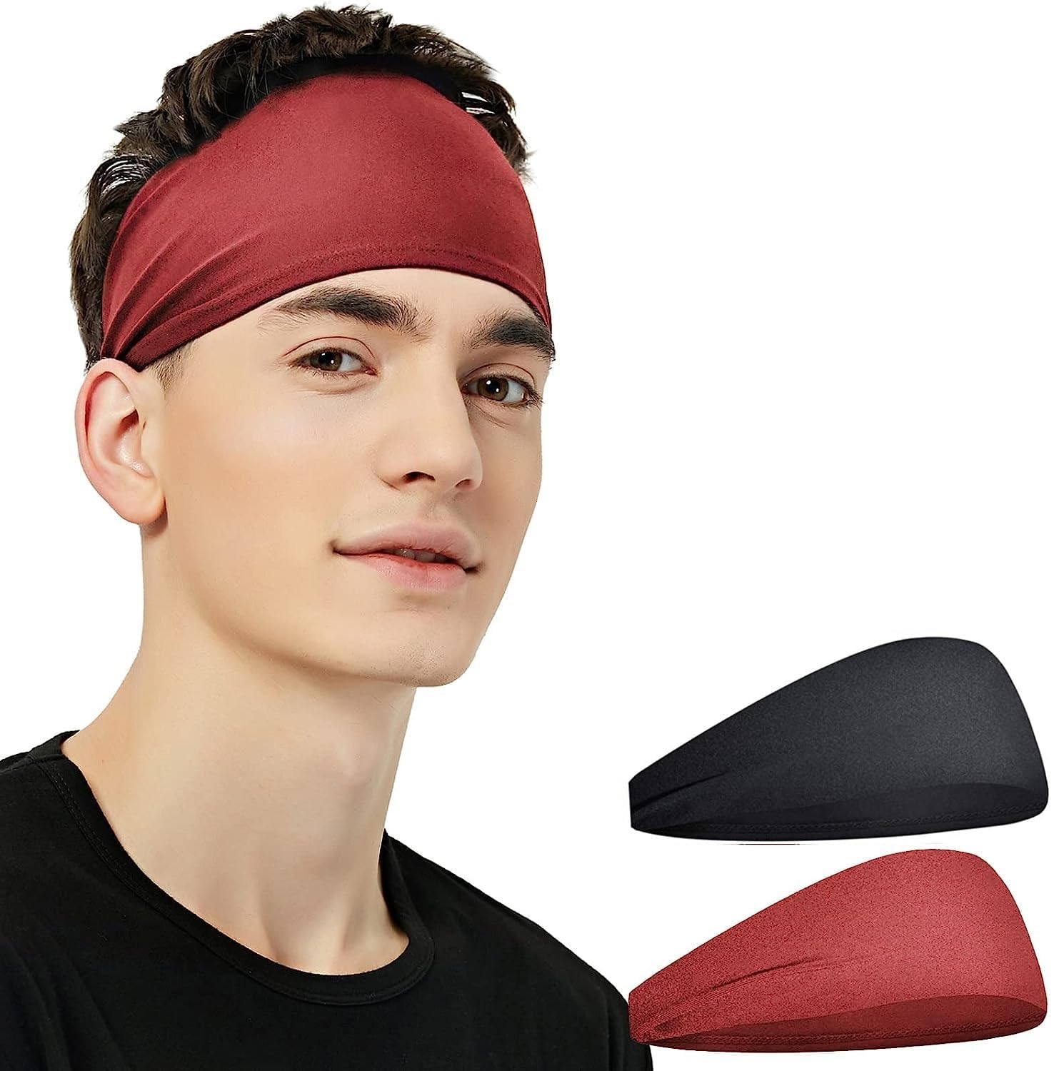Sport Running Head Band for Mens and Womon Badminton Hair Accessories Head Bands for Boys and Girls Long Hair Band Bandanda,Gym Sweat Moisture Wicking Gym A (B0CLB66YBQ) Amazon Price History, Amazon Price Tracker