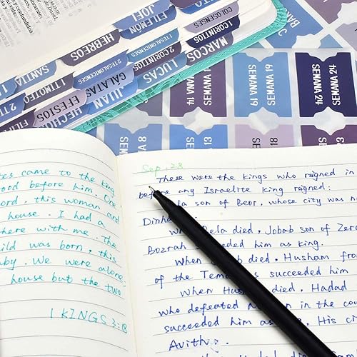 Miniatura 6 de Pestañas bíblicas en español Pestañas para Biblias en Español con marcapáginas y tarjeta guía Suministros elegantes de estudio bíblico para mujeres