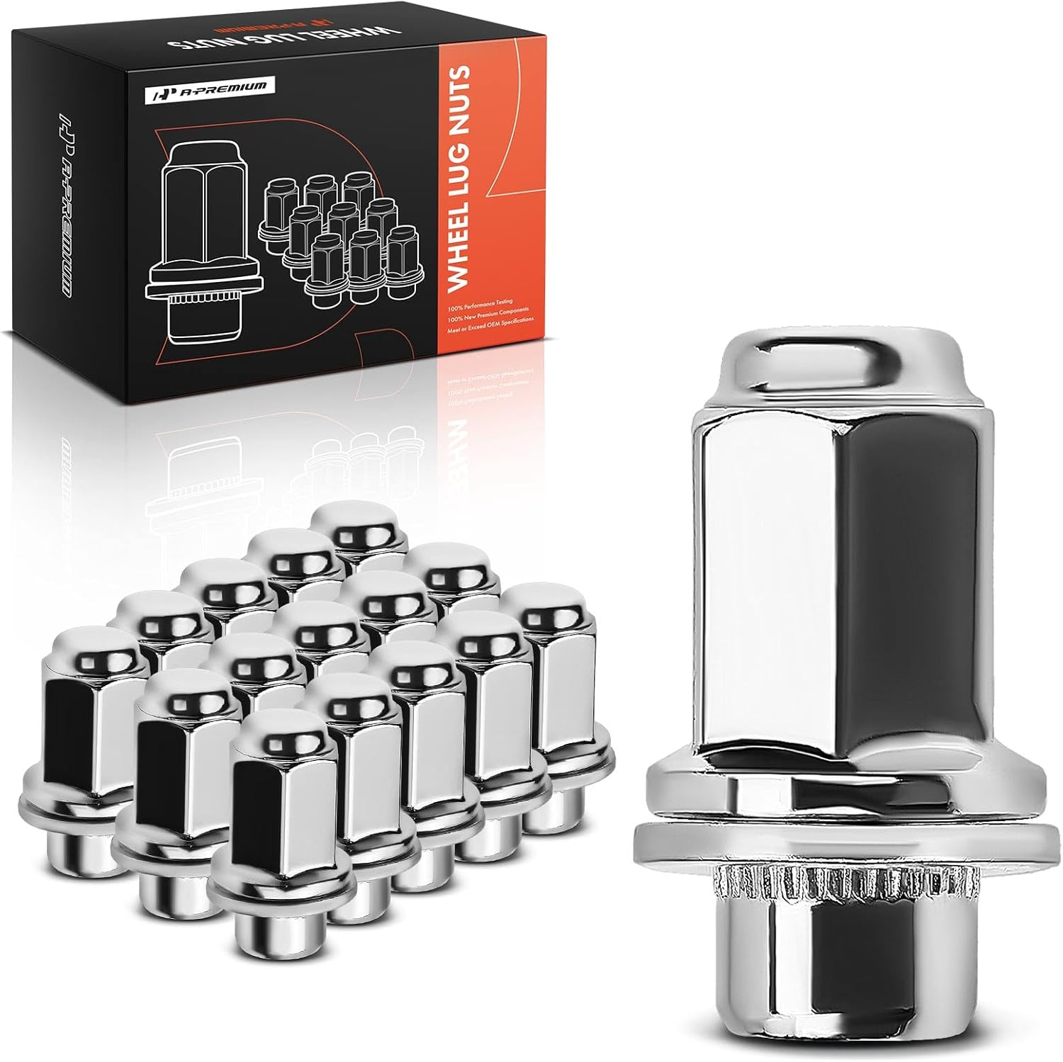 A-Premium 16Pcs M12 x 1.5 Wheel Lug Nuts Compatible with Toyota Tacoma, 4Runner, Camry,RAV4, Avalon, Corolla, Celica, FJ Cruiser, Highlander, Matrix, Sequoia, Sienna, Solara, Tundra & Lexus ES300