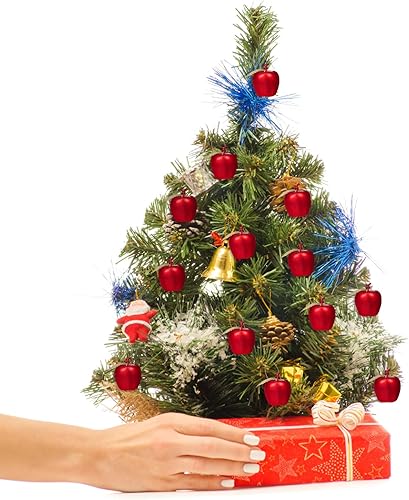 Miniatura 3 de Adornos de manzana para árbol de Navidad: paquete de 24 mini adornos colgantes de manzana, decoración de árbol de Navidad, colgantes de manzanas