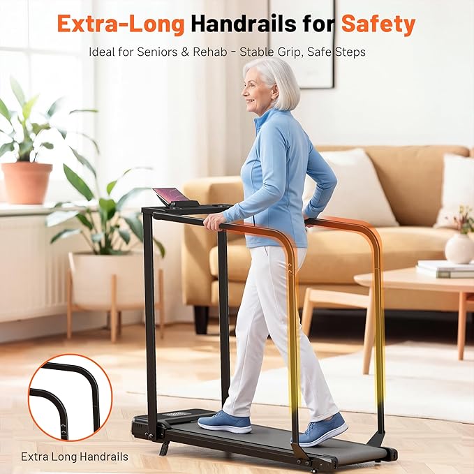 Caminadora Eléctrica Plegable con Inclinación Negra Mate miniatura 2