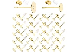 1200 Pcs Stainless Steel Earring Posts Hypoallergenic