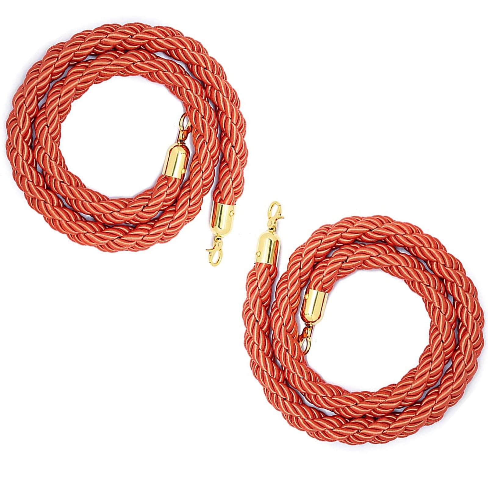 GDMDPTE 2m Braided Hemp Crowd Control Rope with Stanchions - Stylish Queue Management for Exhibitions Theaters Hotels & Events - Premium Barrier Solution
