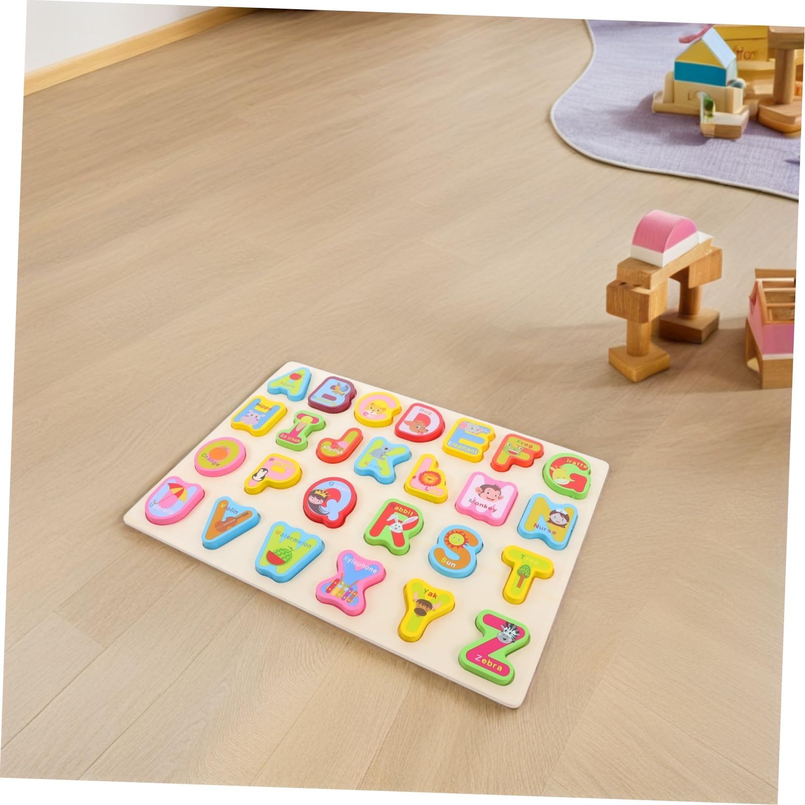 Rompecabezas de Madera 3 Piezas para Niños Pequeños | Aprendizaje Preescolar, Tablero Numérico y Formas, Obsequio para Cumpleaños y Año