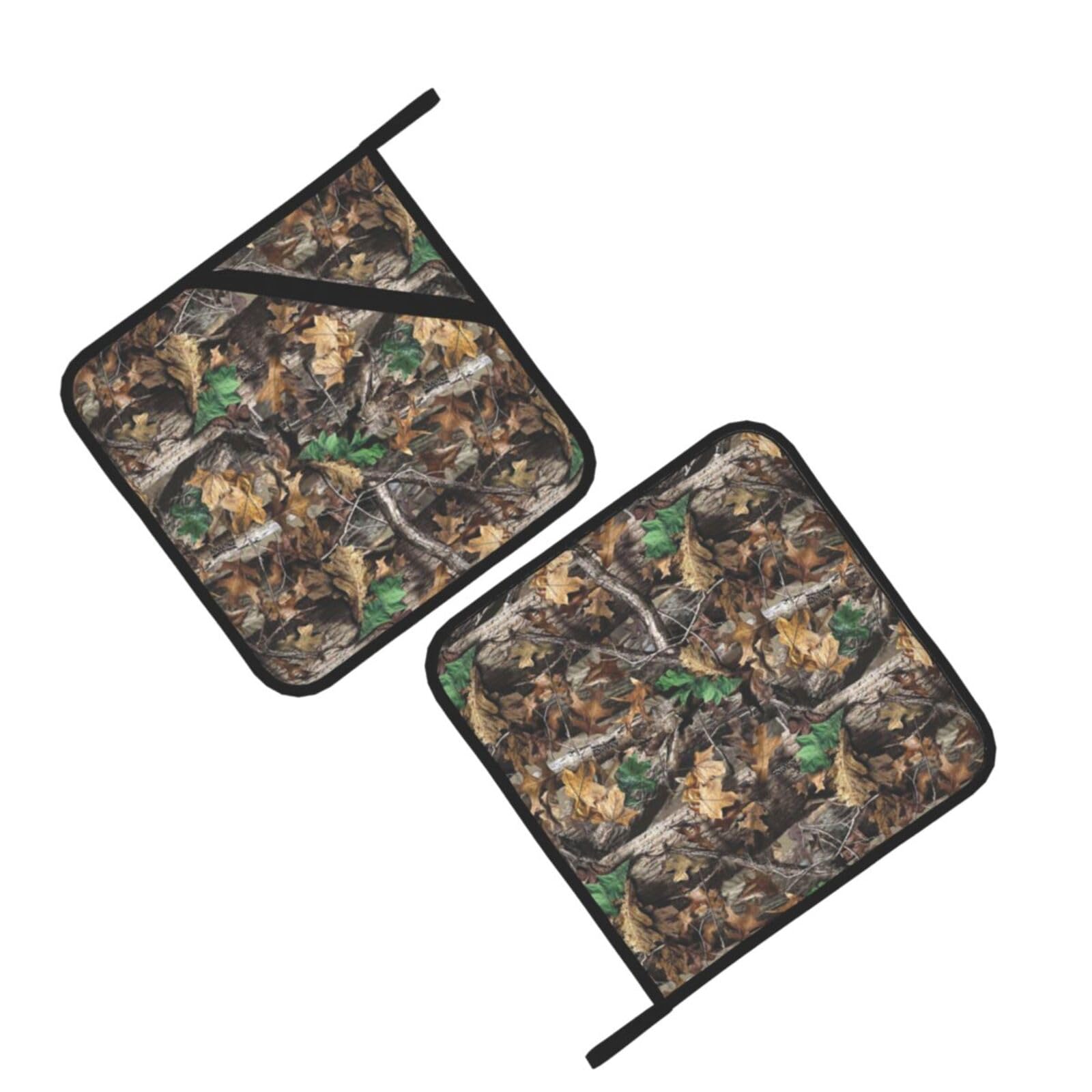 Cold Tree Camouflage Printed Oven Pot Holders Set of 2 Pcs Heat Resistant Kitchen Microwave Potholders for Cooking Baking Grilling