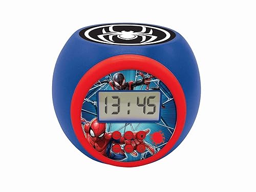 Lexibook - Marvel Spider-Man Réveil projecteur avec Fonction Alarme et