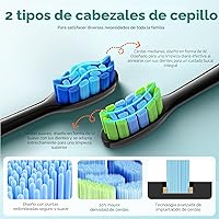 Vista 5 de COSLUS Cepillo de dientes eléctrico C30 para adultos: 3 intensidades y 5 modos personalizados para una sensación efectiva pero suave ultra limpia, 2