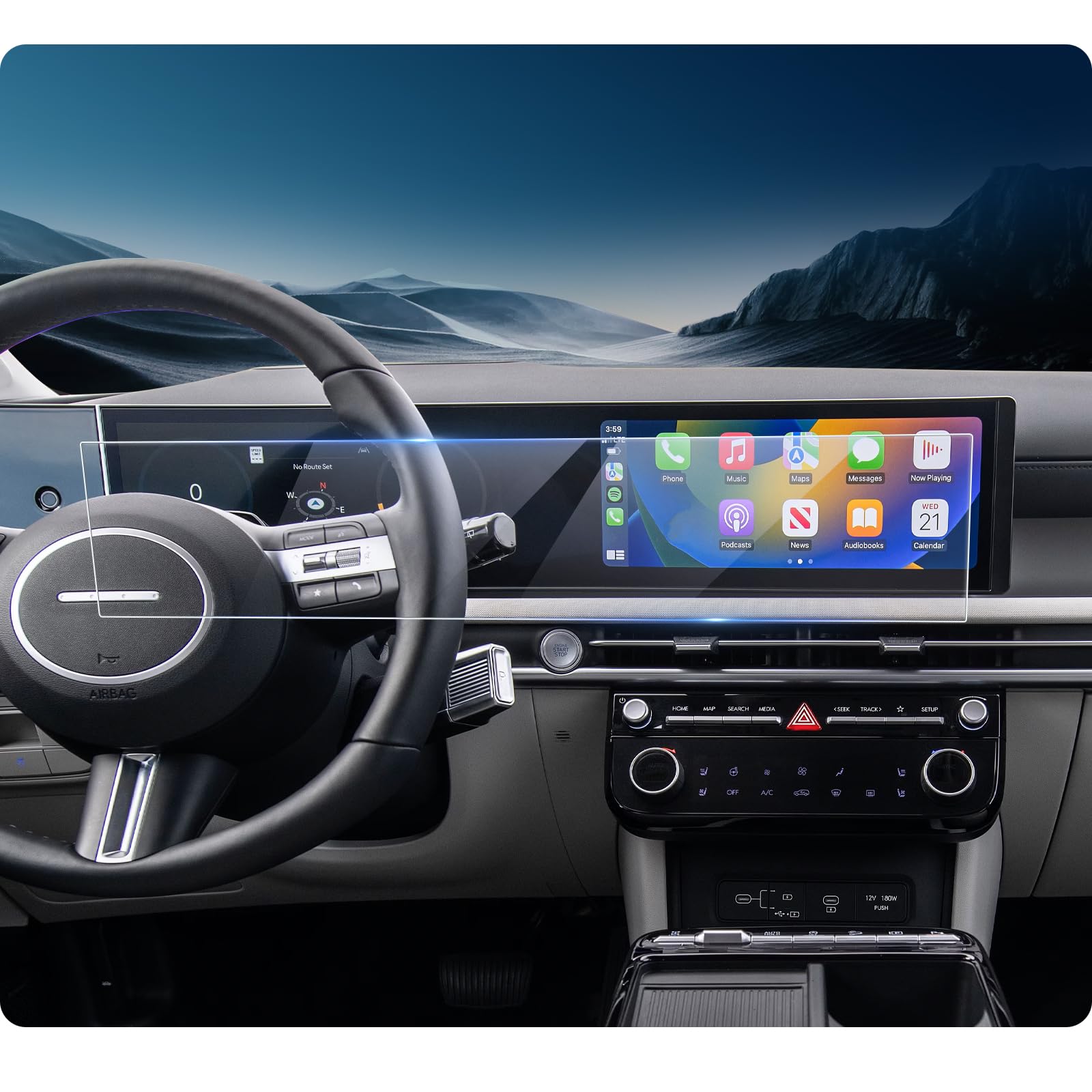 Carwiner Matte Screen Protector For 2024 Toyota Grand Highlander 12.3" Touchscreen - 9H Anti-Glare