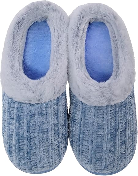 shoeslocker Women's Cozy Memory Foam Slippers Fuzzy Plush Lined House Shoes Indoor Outdoor Slippers shoeslocker Women's Cozy Memory Foam Slippers Fuzzy Plush Lined House Shoes Indoor Outdoor Slippers