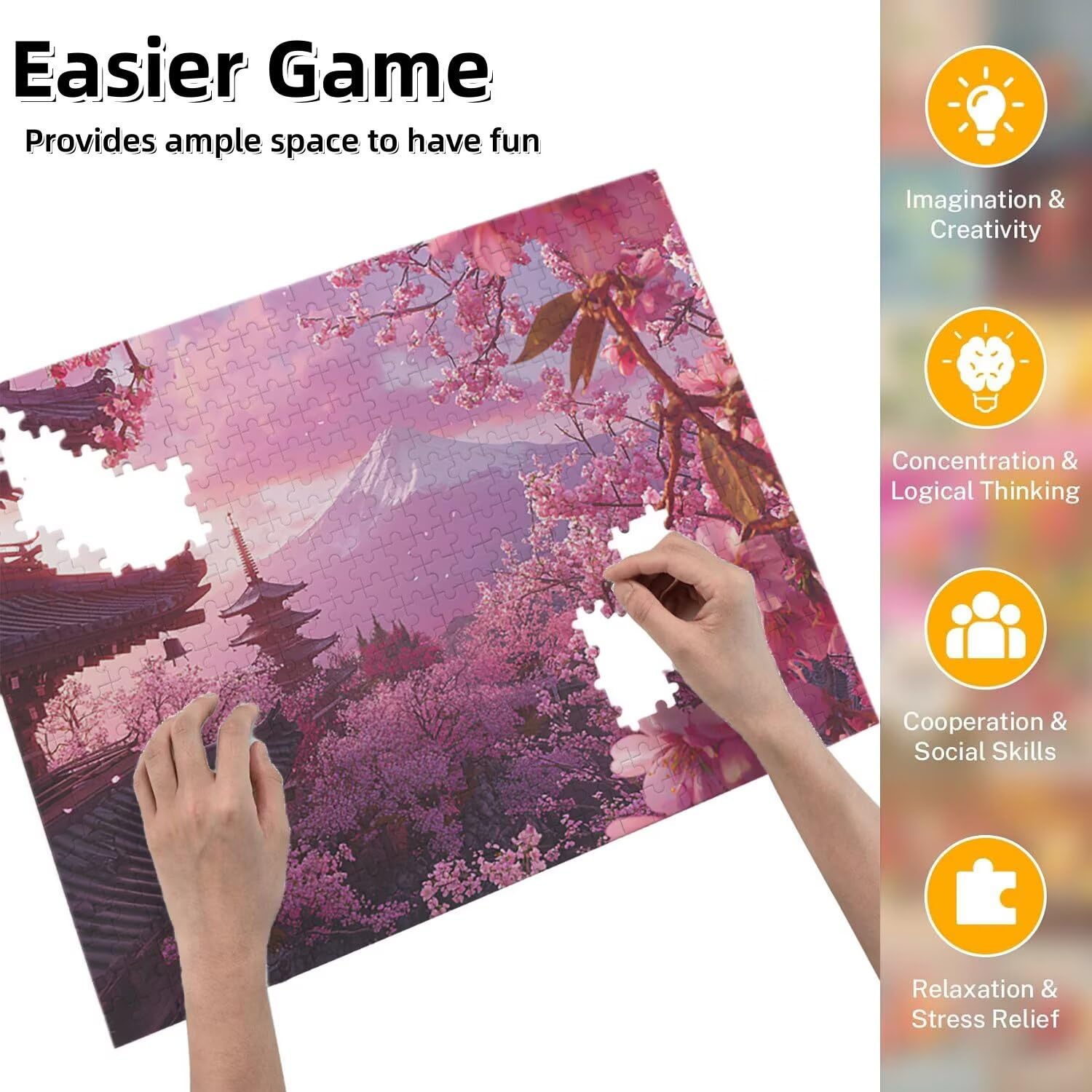 Jigsaw Puzzle, 2000 Pezzi Puzzle Classici, Giappone Puzzle Rilassamento Intelligence, Mpossibile Difficile Puzzle Impegnativo per Adulti Puzzle Gioco Familiare, Regalo per Amore Monte Fuji fr0-350