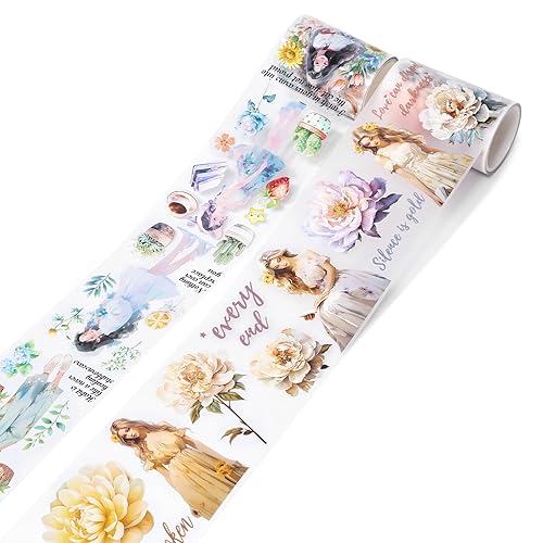 Valtiner Juego de cintas washi, cintas adhesivas decorativas para manualidades, diarios, planificadores, suministros de álbumes de recortes,
