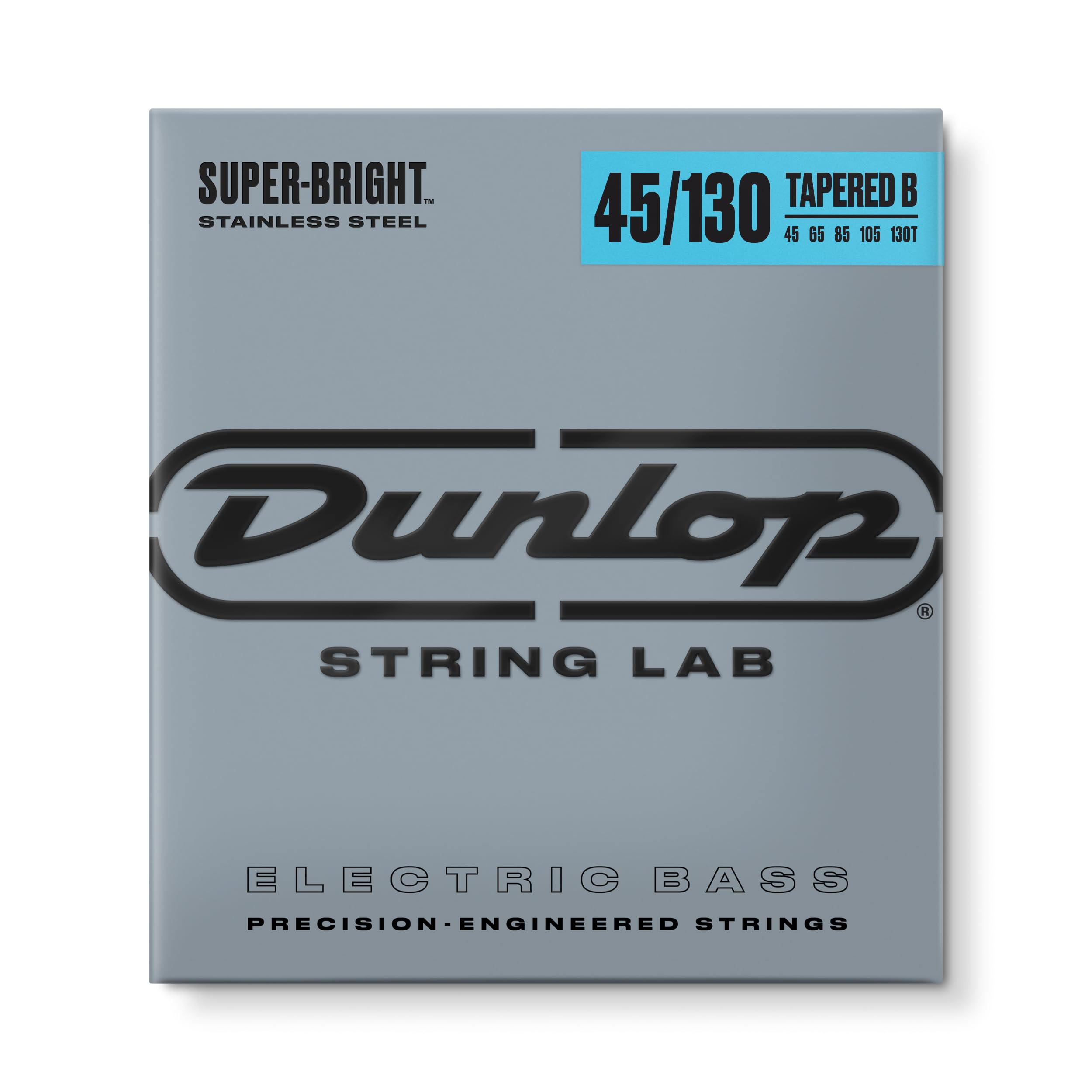 JIM DUNLOP Corde Per Basso Coniche Con Rivestimento In Nichel Super Luminoso – Set Da 5 Corde, Calibro 45-130, Perfette Per Suonare