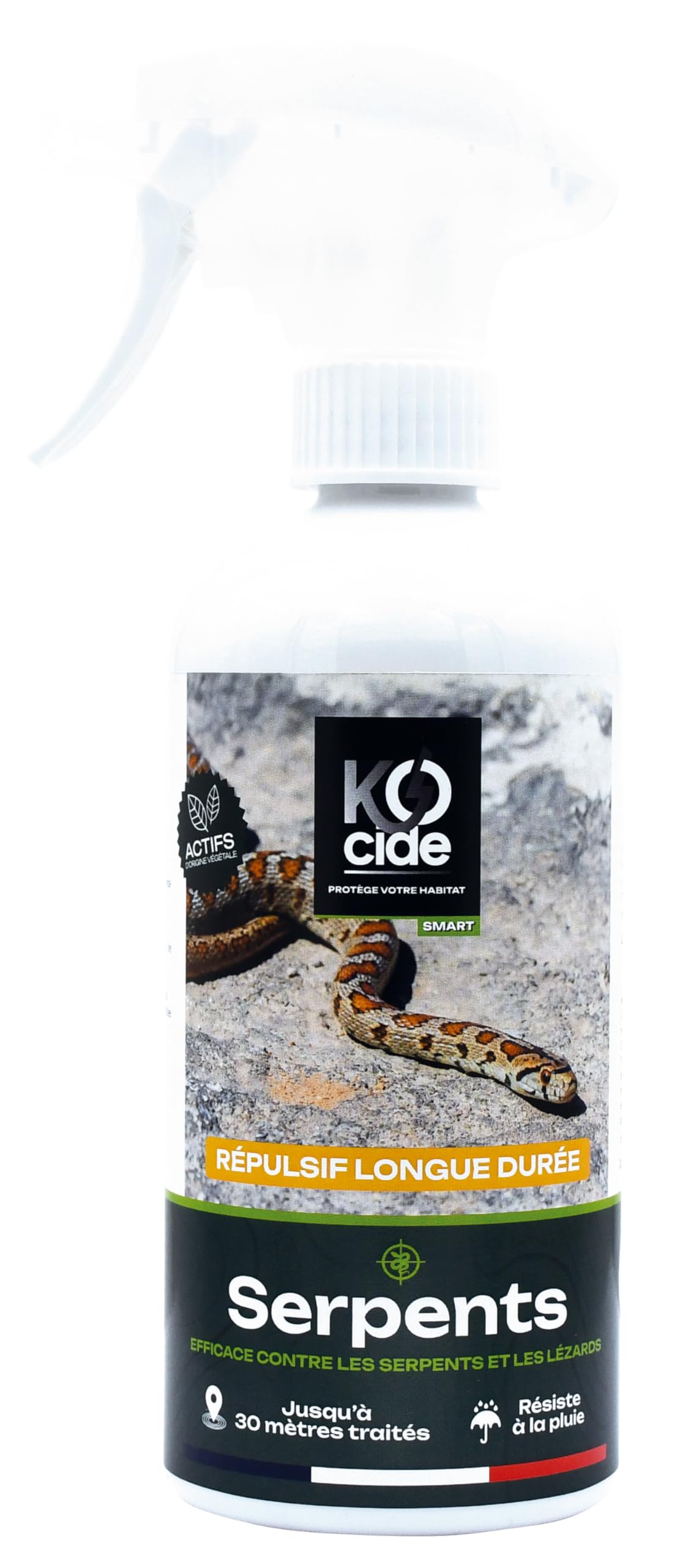 K-OCIDE - Spray Répulsif Serpents - Action longue durée - Produit Naturel - 450 ml