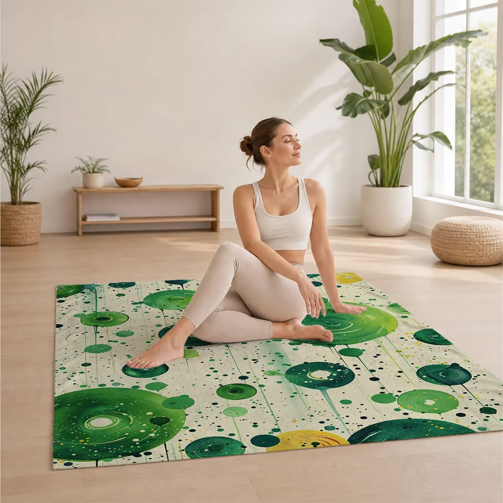 Toalla Playa Grande 160 x 220 Vacaciones Accesorios Viaje, Toalla Playa Verde Suave Cómodo Secado Rápido, Redondo Toallas Baño Grandes 220x160cm para Yoga Fitness Natación Sauna Baño Regalo XTLS-1850