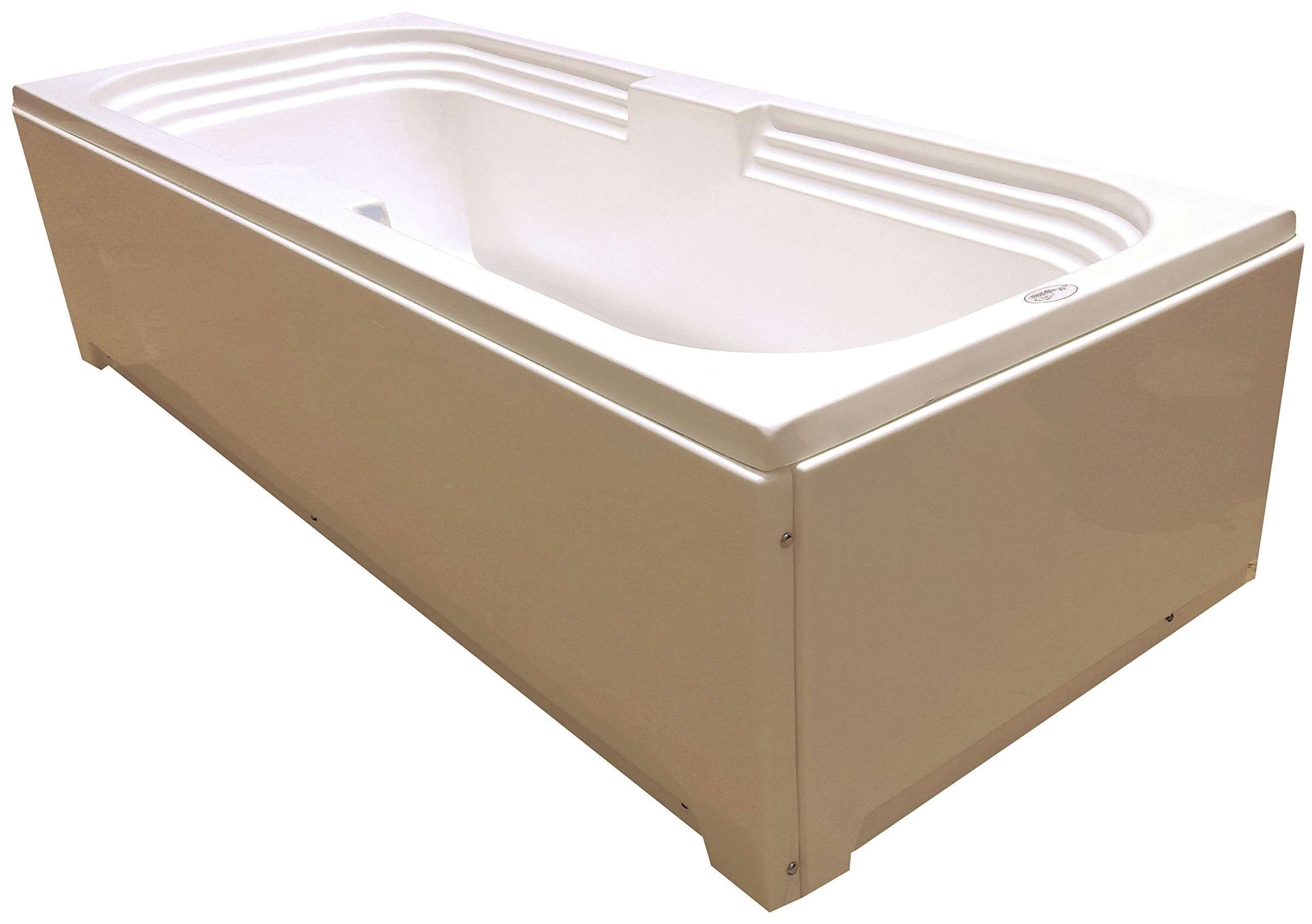 MADONNA Sentosa 6 ft Freestanding Acrylic Bath Tub with Front Panel, Side Panel and Pop-up Waste- Ivory
