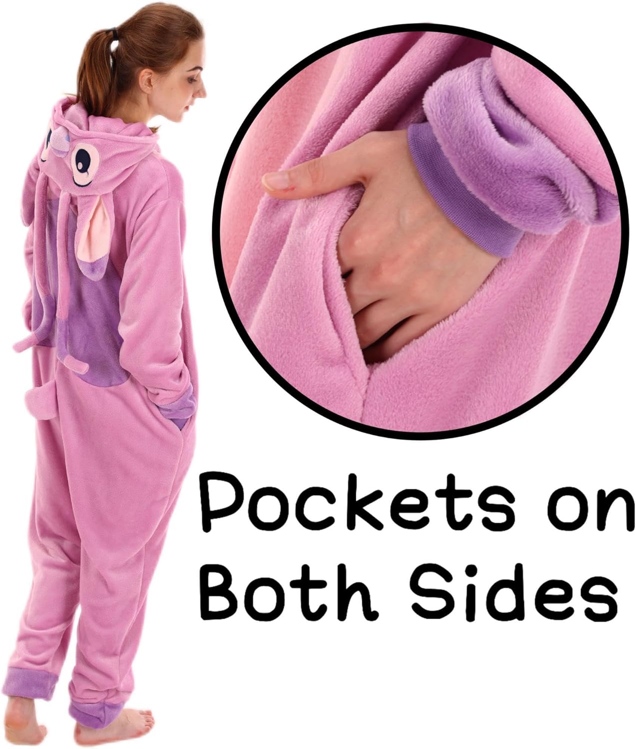 COSUSKET Snug Fit Unisex Adult Onesie Pajamas, Flannel Cosplay Animal One Piece Halloween Costume Sleepwear Homewear - Image 5