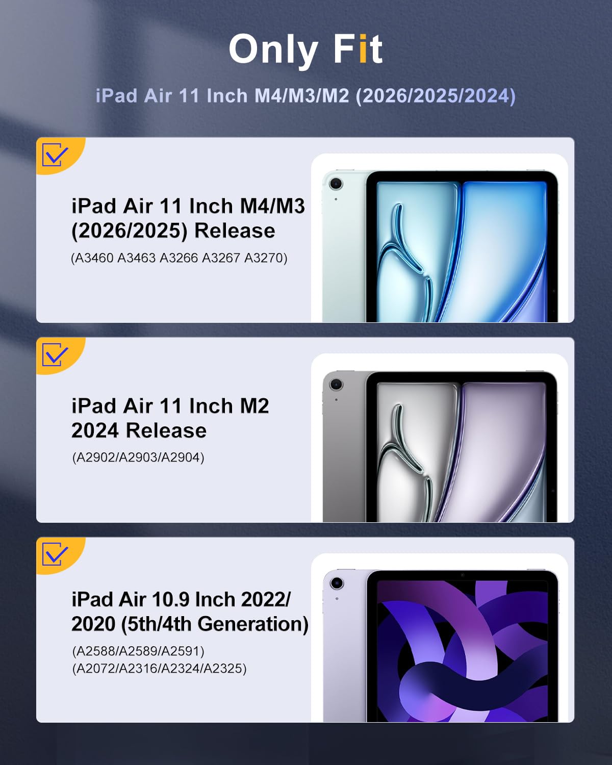 TiMOVO Etui do iPad Air 11" M4/M3/M2, Air 5./4. gen. 10,9", Light Gray | Uchwyt na rysik, smukłe etui z podstawką, przezroczysty tył i automatyczne usypianie/wybudzanie.