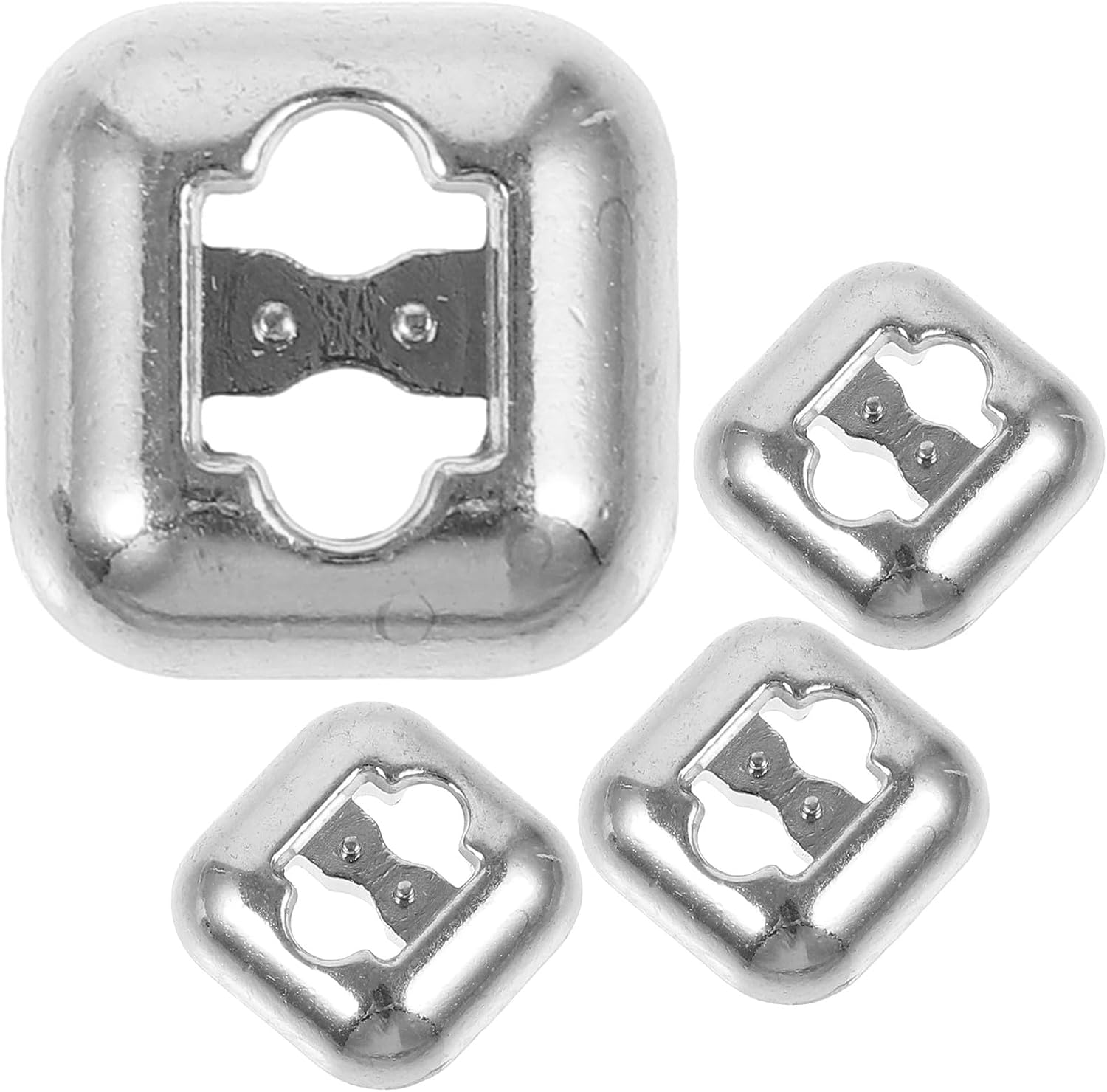 4 Pcs No Tie Shoelace Fasteners Shoelace Buckle Clips Silver Metal for Adults Casual Canvas Shoes DIY Lace