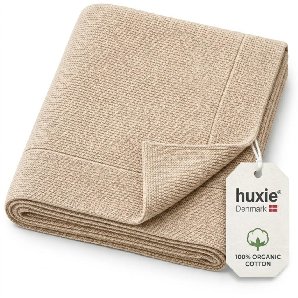 Ultra Soft Knit Baby Blanket – 100% Organic Cotton, Newborn Quilt