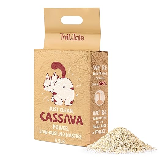 Premium Cassava & Tofu Cat Litter - Natural Ingredients, Quick Clumping, Long-Lasting Odor Control, Easy Scooping, Unscented, Dust-Free, Lightweight Pellets for Cats & Kittens