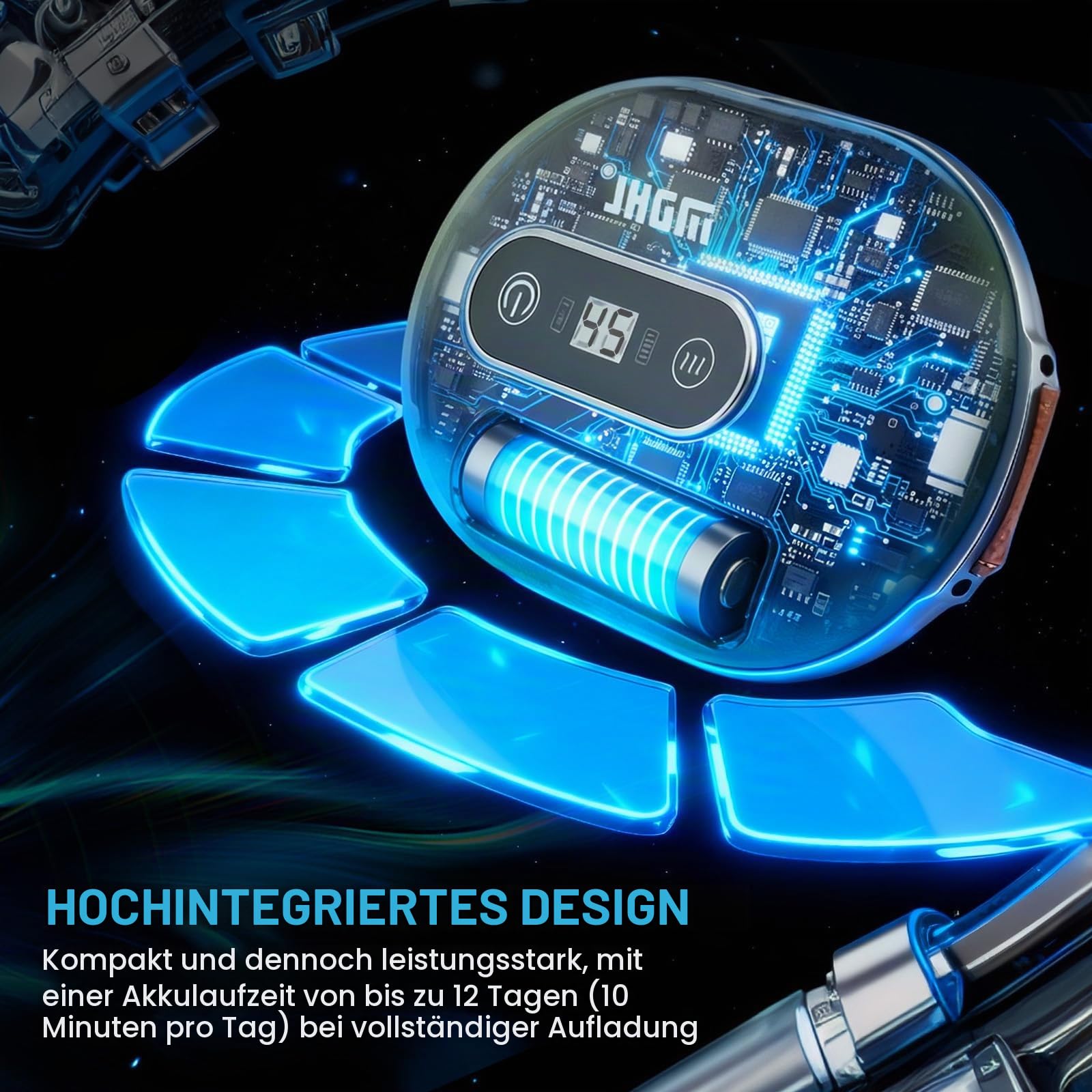 Massagegerät Nacken, 4D Nackenmassagegerät mit Wärme, 3 Massageeinstellungen & 2 Heizstufen, Touchscreen-Tasten, FüR Zuhause, BüRo, Reisen, Entspannen Sie Muskeln, Lindern MüDigkeit