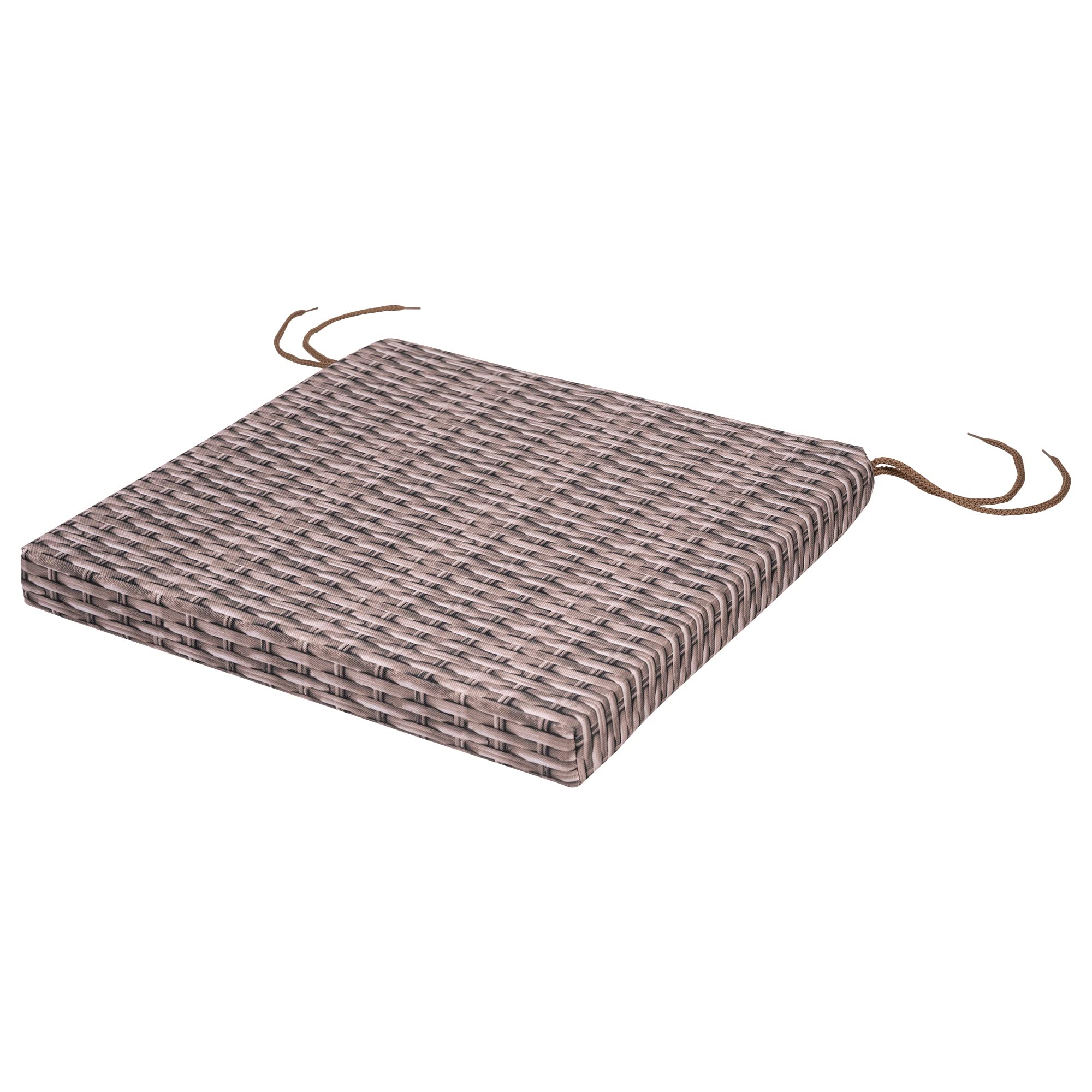 Softillo Wicker Patio Chair Cushion With Seat Ties - Indoor And Outdoor Furniture Seating - Water-Resistant Polyester - Kitchen Dining, Lawn & Garden - 40X40x4cm