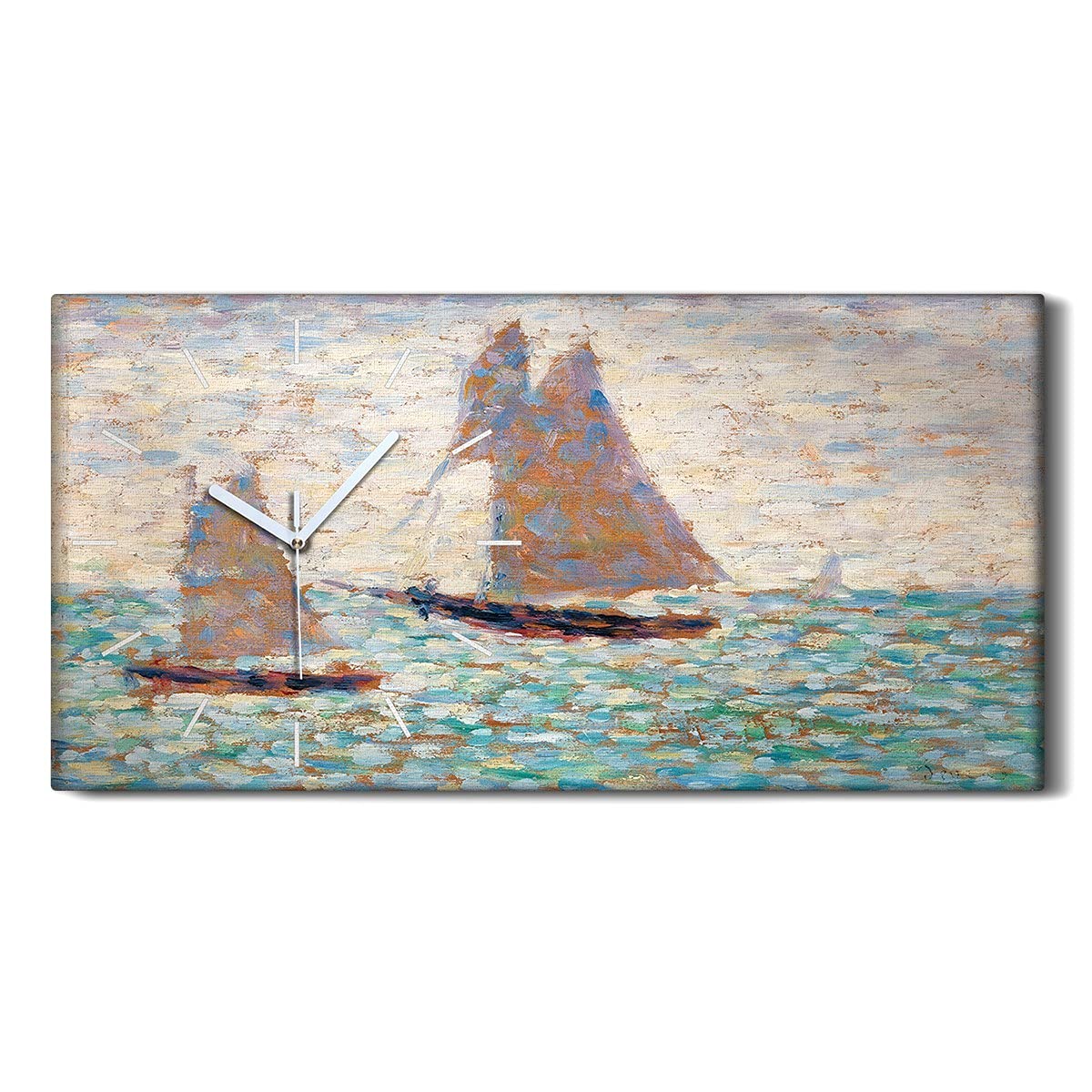 Horloge sur toile moderne salon chambre art mural silencieux
