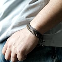 Vista 53 de Handmade Natural Stone Beaded Healing Bracelet Gift for Men Adjustable Rope String Bracelet