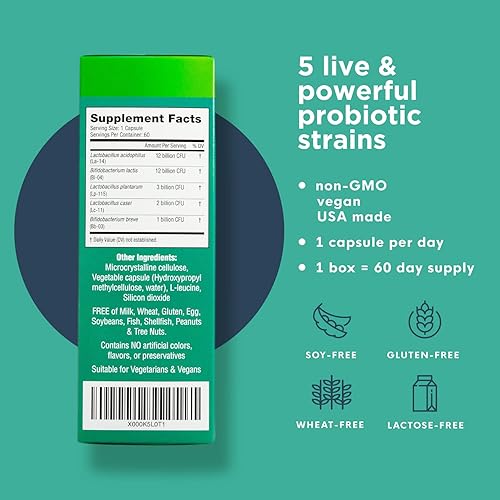 Miniatura 2 de Naturenetics Probióticos de 30 mil millones por cápsula prosalud de flora Suministro de 60 días vegano Probado con terceros No requiere