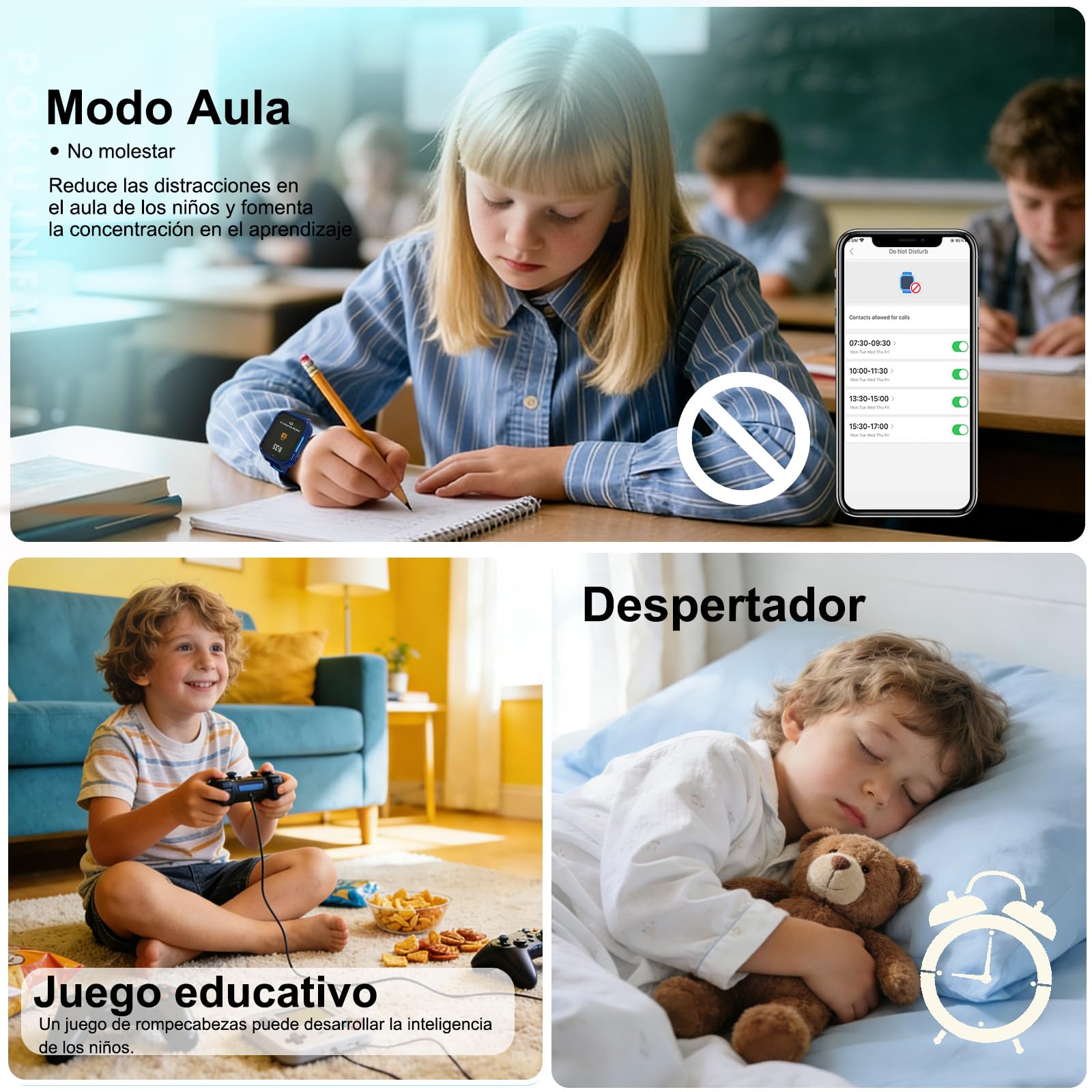 Reloj Inteligente Niño GPS y Llamadas SOS Contactos Chat Reloj