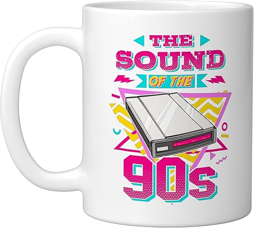 Miniatura 10 de 90s Nostalgia Retro 90s Dial Up Internet Vintage Ceramic Mug, Pink/White