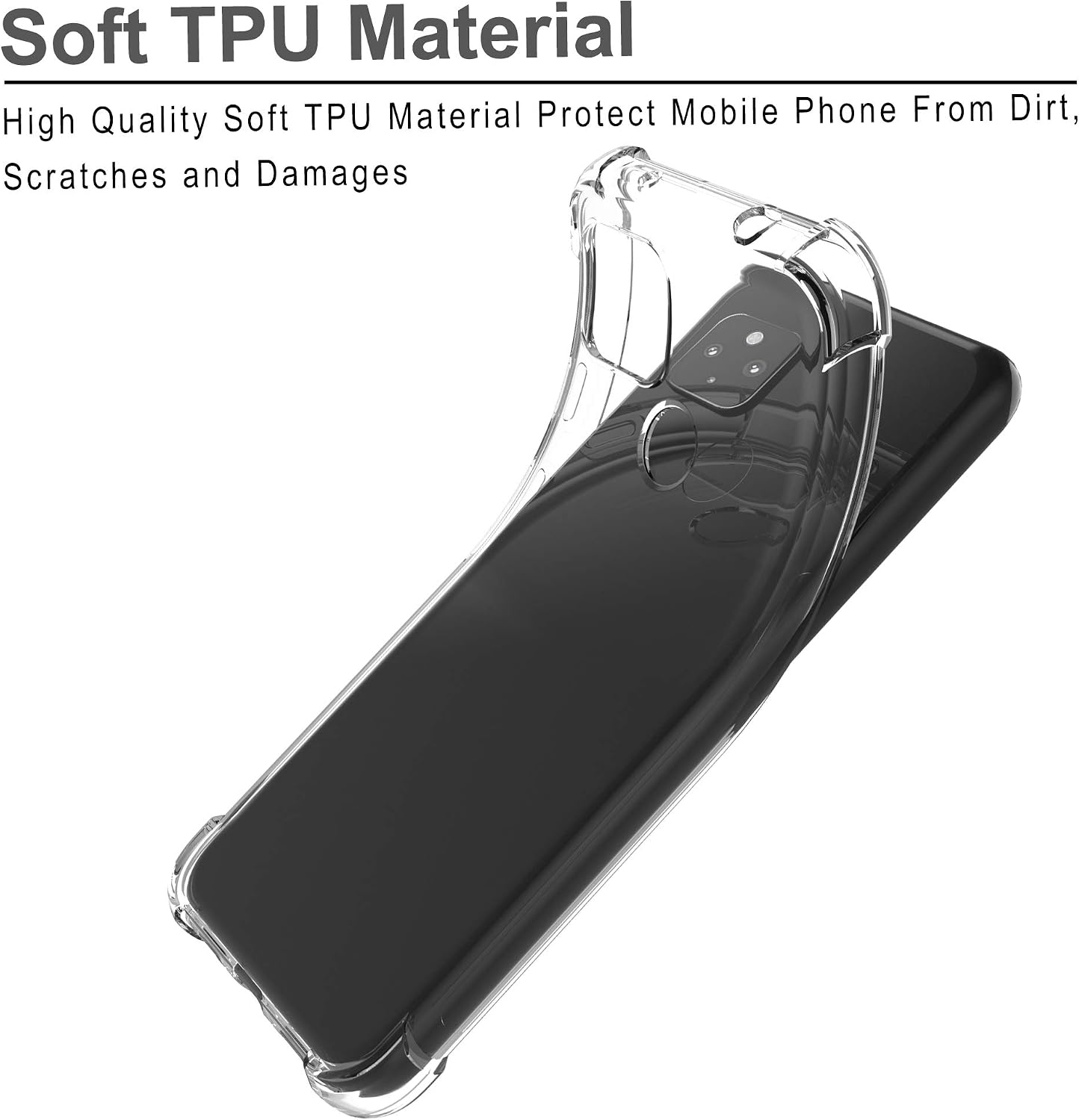 Arae Case for Google Pixel 4A 5G, Premium Soft and Flexible TPU [Scratch-Resistant] Phone Case for Google Pixel 4A 5G, 6.2inch, Crystal Clear