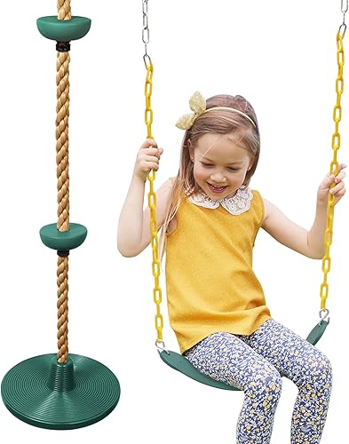 Miniatura 15 de ZNCMRR Columpio de árbol para niños Columpio de cuerda para árbol Cuerda de escalada para niños Columpios de disco resistentes para niños Accesorios
